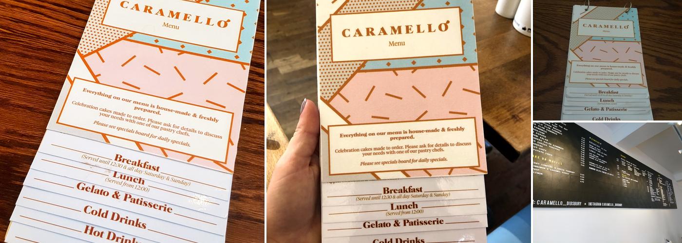 Caramello Didsbury Menu