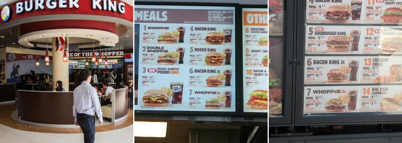 Burger King Menu