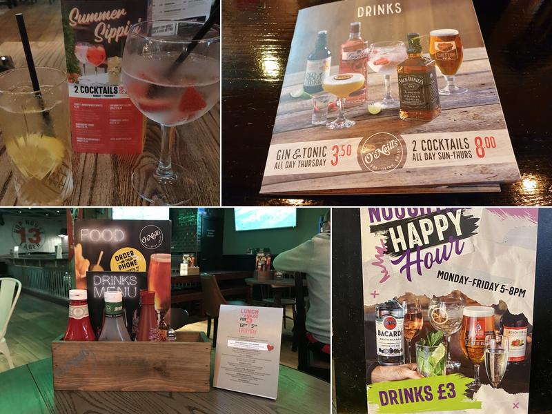 O'Neill'S Printworks Menu