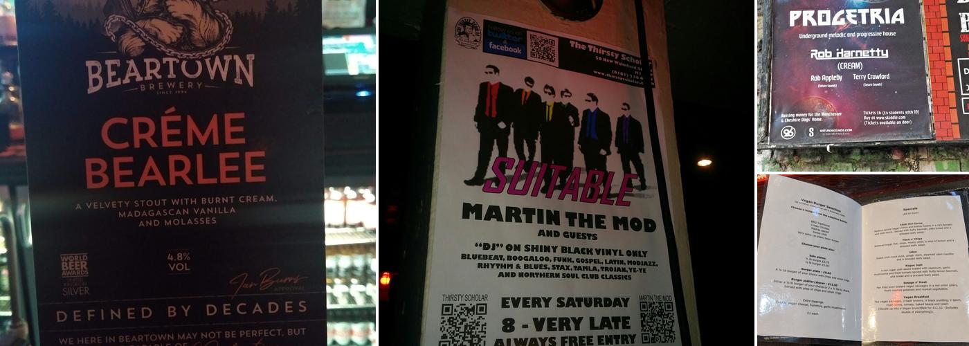 Thirsty Scholar Menu