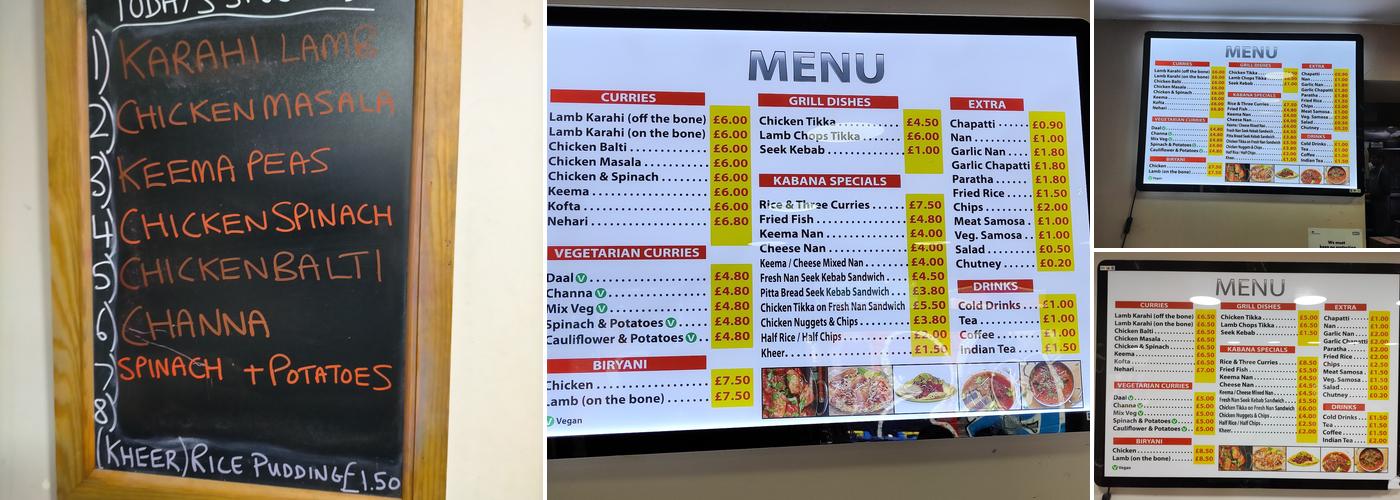 Kabana Menu