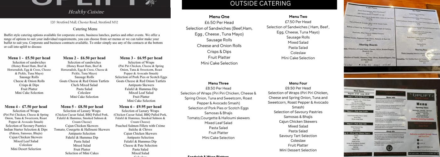 Uplift @ the sq Menu