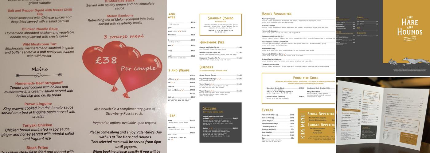 The Hare & Hounds Menu