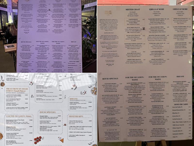 Delhi House Cafe Menu