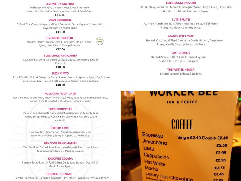 Oh You Pretty Things Menu