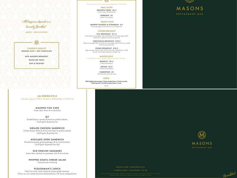 Masons Menu