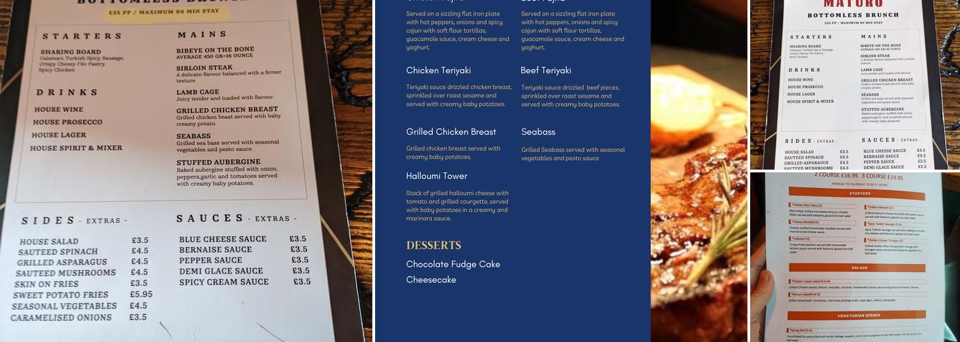 Maturo Meathouse Menu