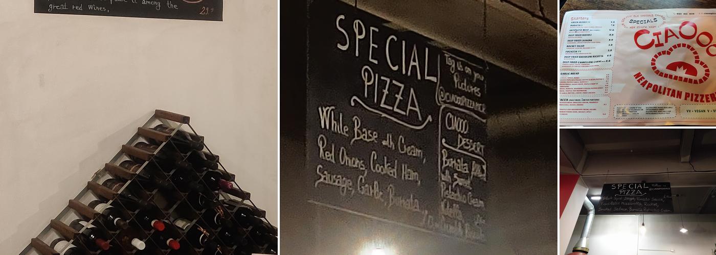 Ciaooo - Pizzeria Menu