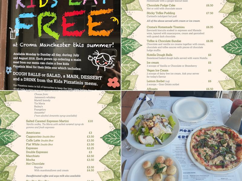 Croma Chorlton Menu