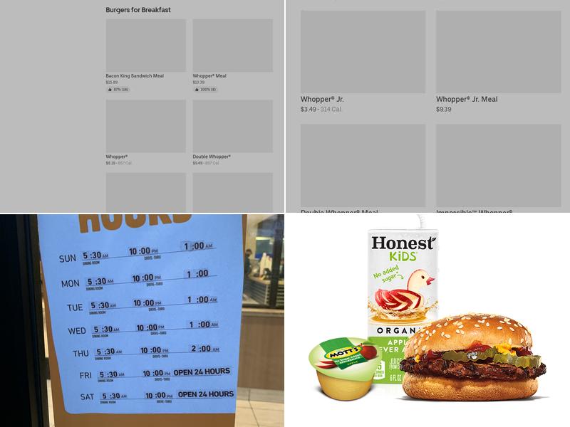 Burger King Menu