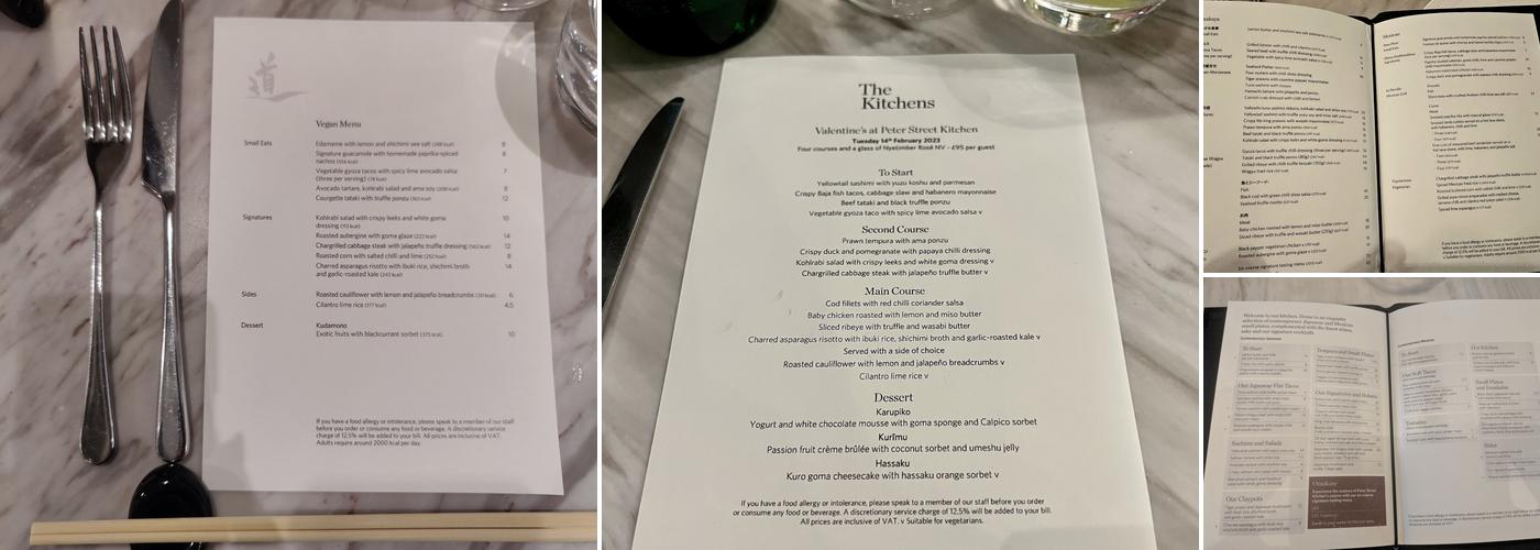 Peter Street Kitchen Menu