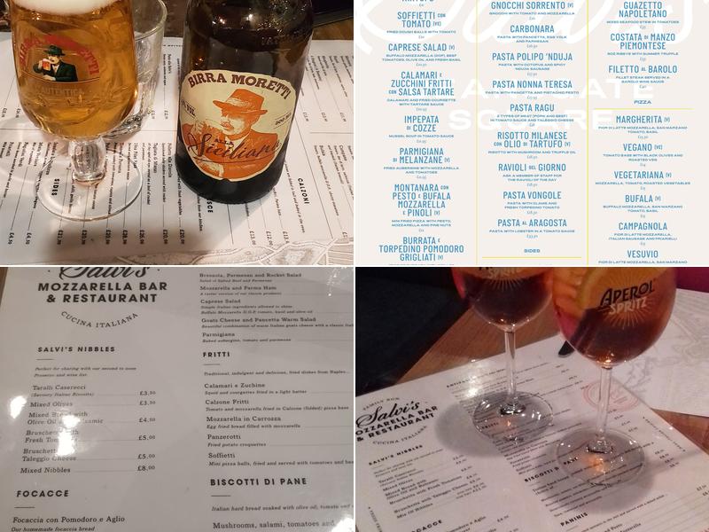 Salvi’s Mozzarella Bar Menu