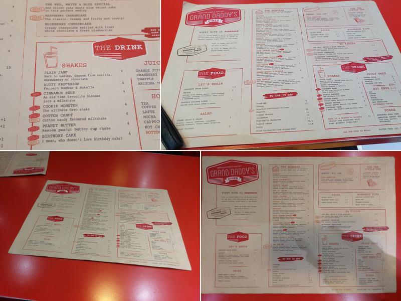 Grand Daddy's Diner Menu
