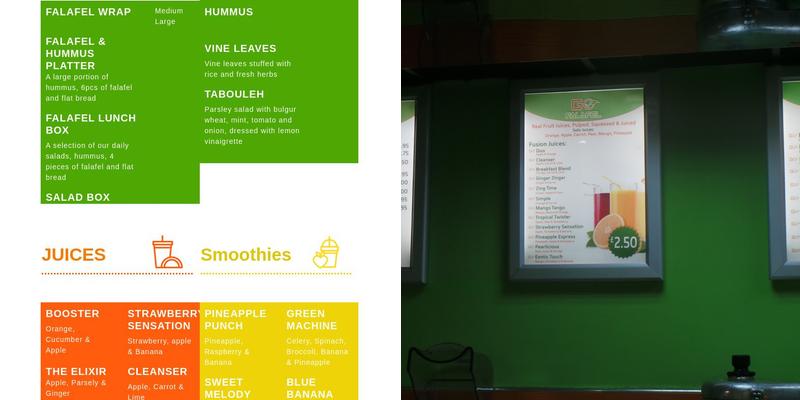 Go Falafel - Piccadilly Menu