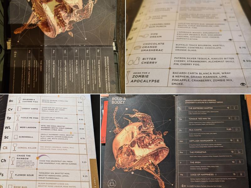 The Alchemist New York Street Menu