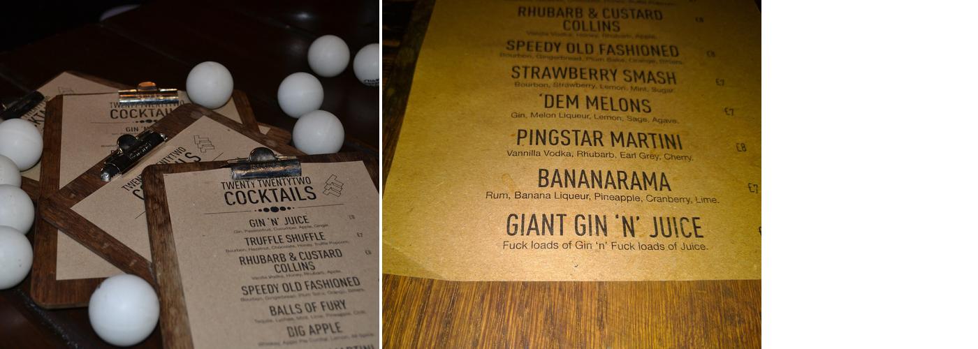 Twenty Twenty Two Menu