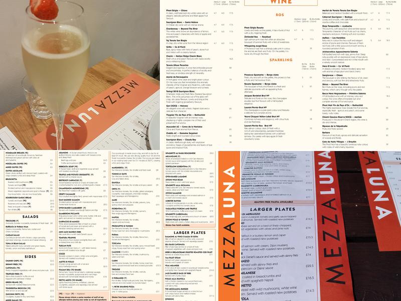 MEZZALUNA Menu