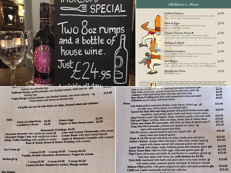 The Parrswood Inn Menu