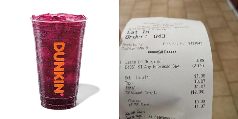 Dunkin' Menu