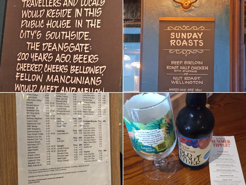 The Deansgate Menu