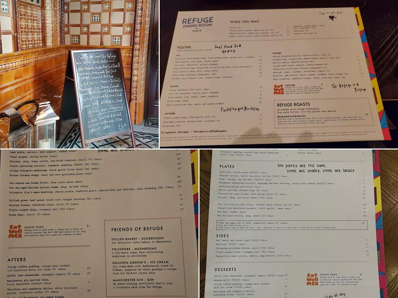 The Refuge Menu
