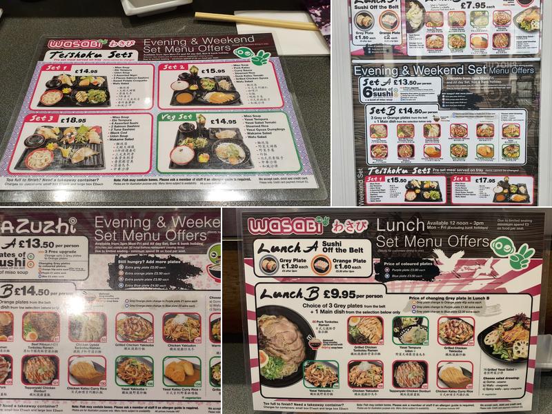 WAZUZHI (formerly Wasabi) Menu