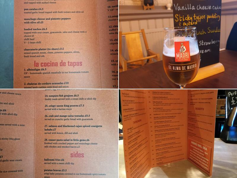 The Parkfield Inn Menu