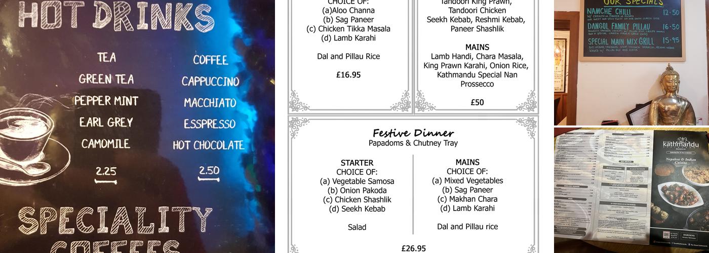 The Great Kathmandu Restaurant Menu