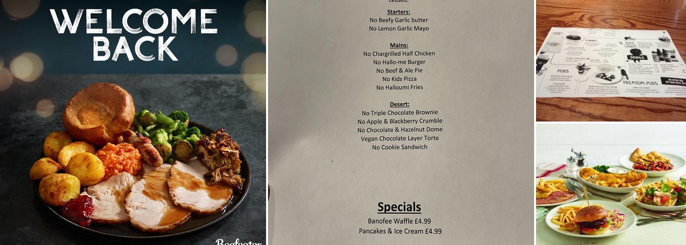 Beefeater Haywain Menu