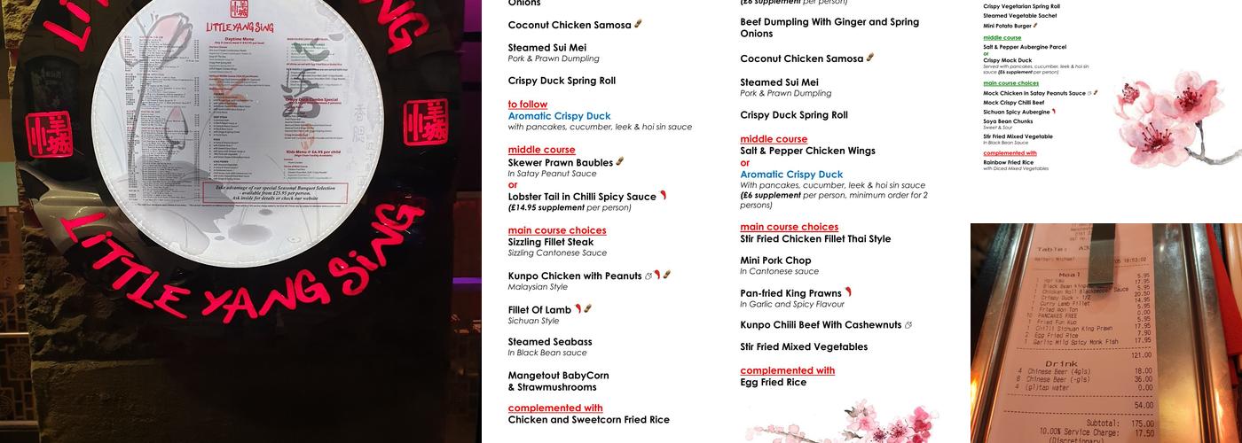 The Little Yang Sing Menu