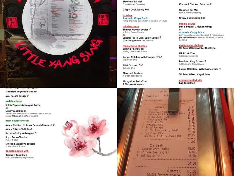 The Little Yang Sing Menu