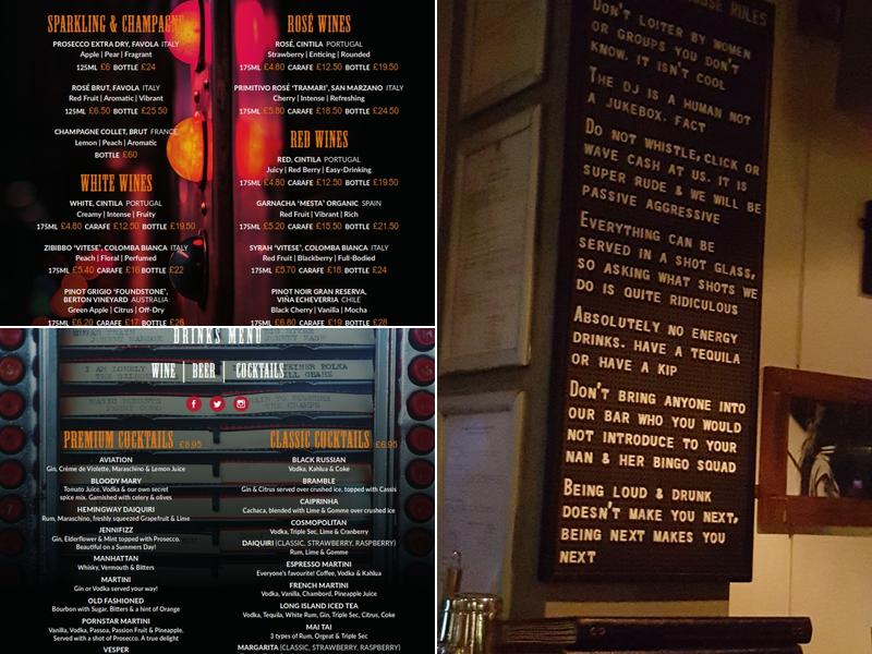 The Drawing Room Menu