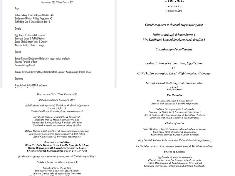 The Edinburgh Castle Pub Menu