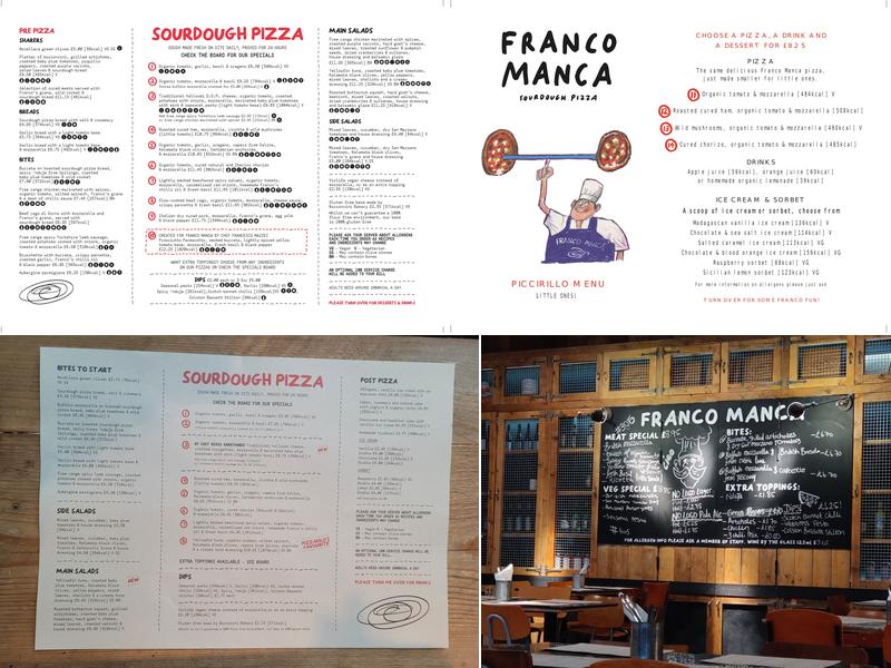 Franco Manca Manchester - Piccadilly Gardens Menu