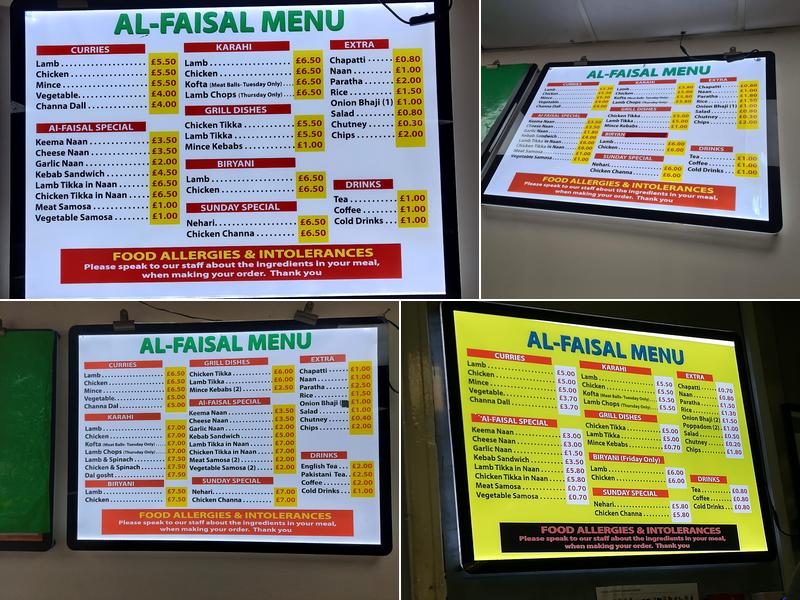 Al-Faisal Tandoori Menu