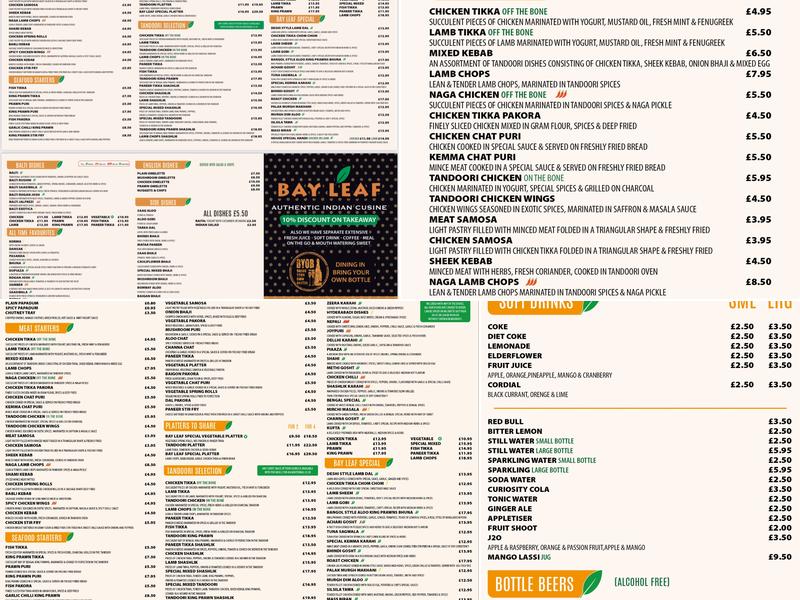 Bay Leaf Indian Cuisine Menu