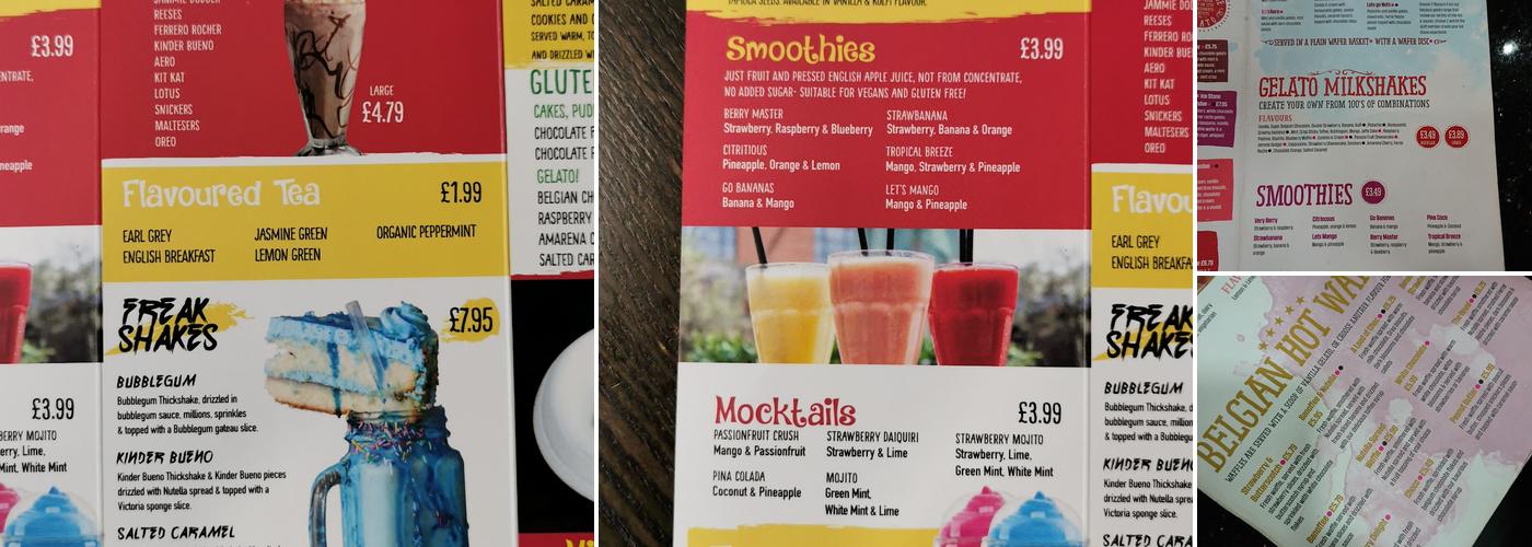 IceStone Gelato Menu