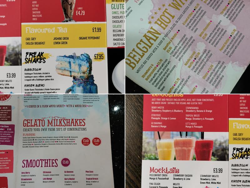 IceStone Gelato Menu
