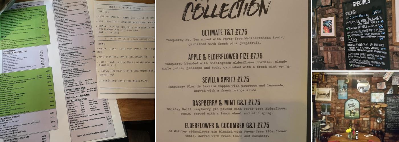 Saints & Scholars Menu