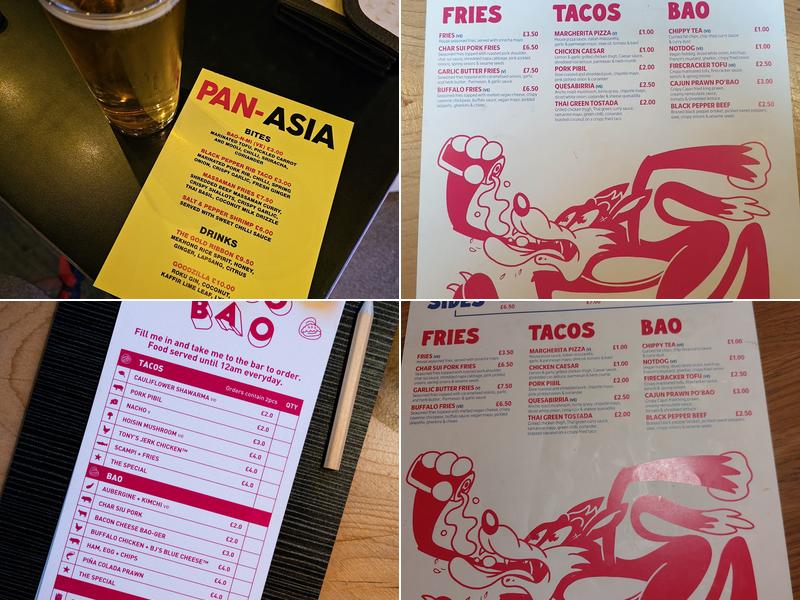 Wolf at the Door Menu