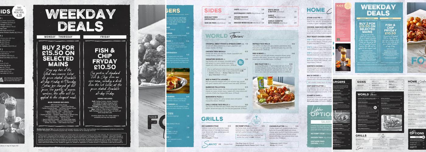 The Dog & Partridge Menu