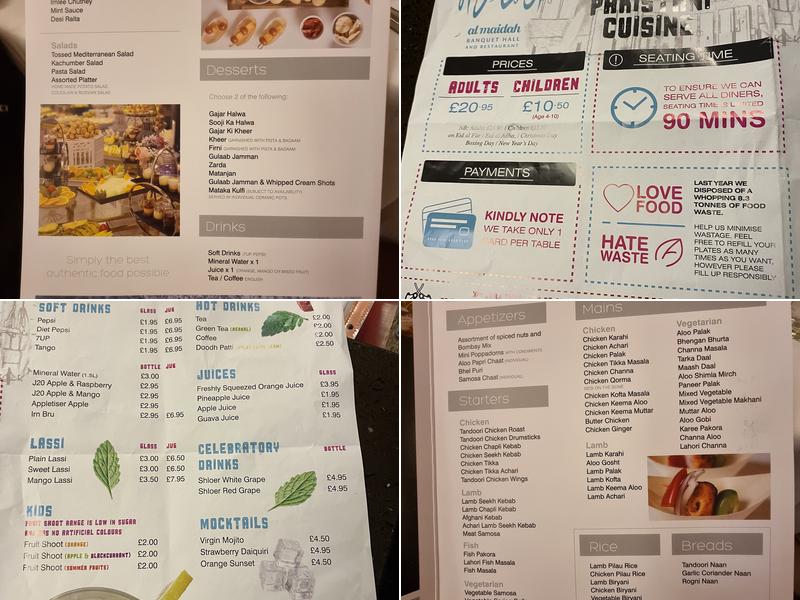 Al Maidah Menu