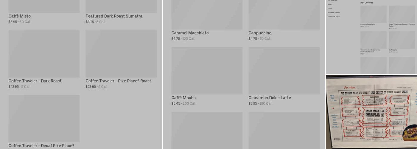 Starbucks Menu