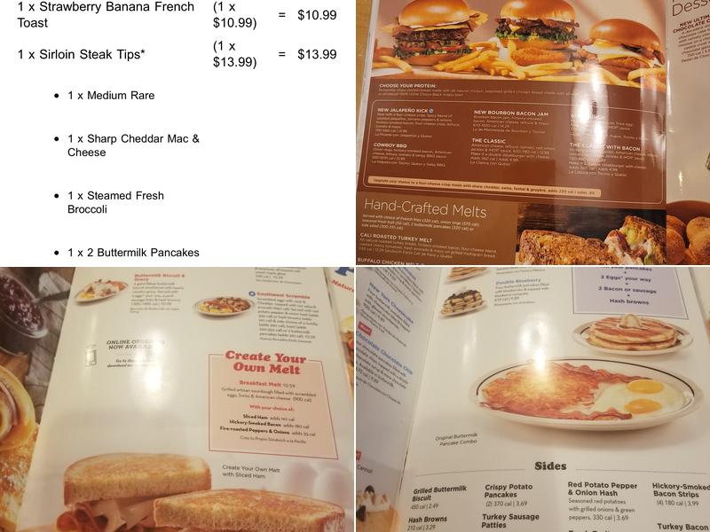 IHOP Menu
