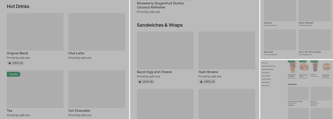 Dunkin' Menu