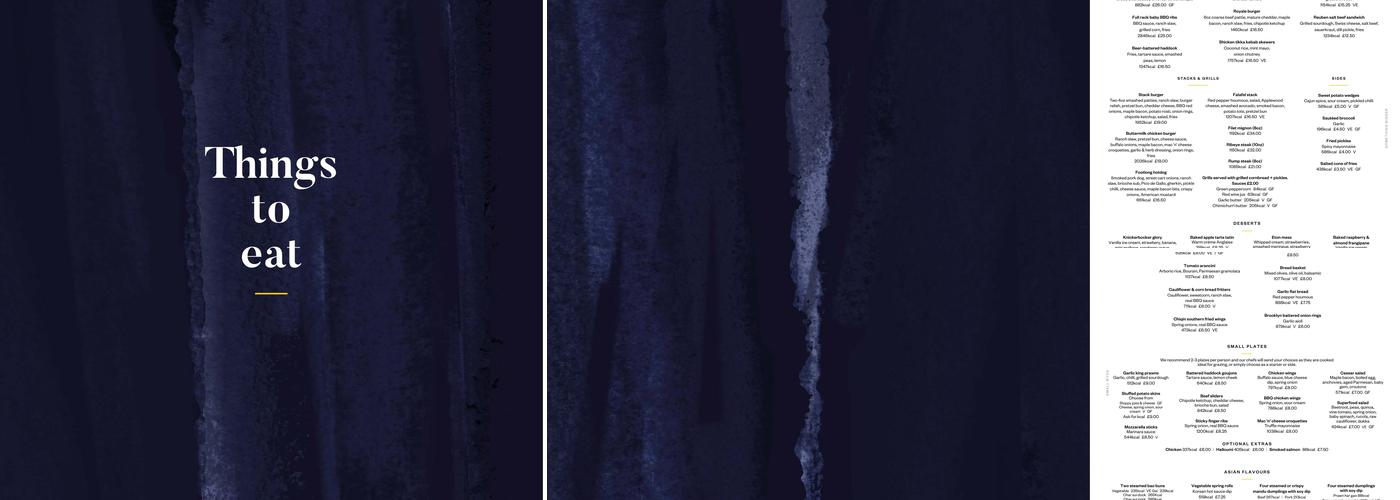 Runyon’s Restaurant at Hotel Brooklyn Menu