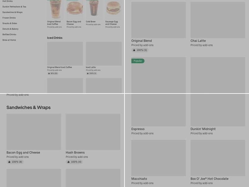 Dunkin' Menu