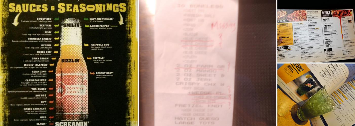 Buffalo Wild Wings Menu