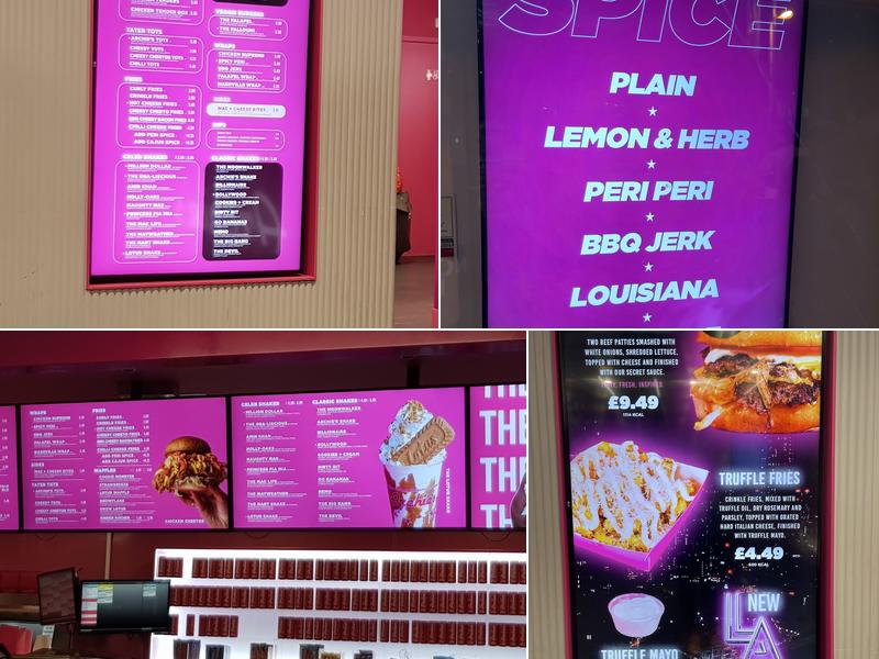 Archie's - Manchester Piccadilly Menu