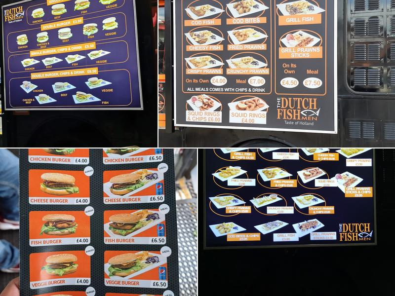 The Dutch Fishmen Menu